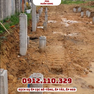 ép cọc bê tông