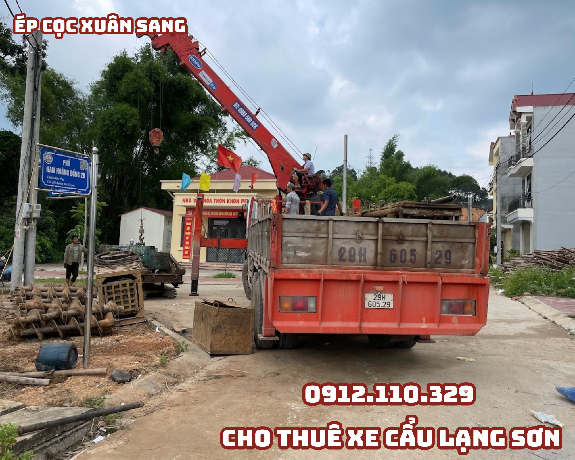 cẩu hạ máy móc