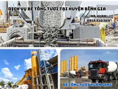 DỊCH VỤ BÊ TÔNG TƯƠI TẠI HUYỆN BÌNH GIA