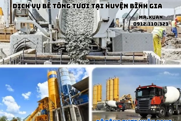 DỊCH VỤ BÊ TÔNG TƯƠI TẠI HUYỆN BÌNH GIA