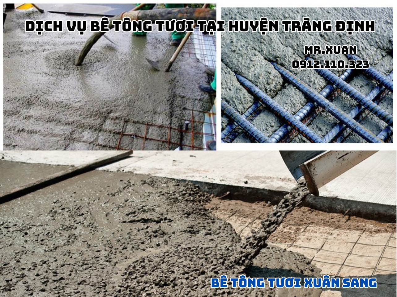 DỊCH VỤ BÊ TÔNG TƯƠI TẠI HUYỆN TRÀNG ĐỊNH