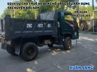 DỊCH VỤ CHO THUÊ XE BEN CHỞ VẬT LIỆU XÂY DỰNG TẠI HUYỆN BẮC SƠN