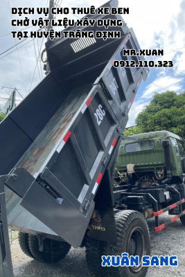 DỊCH VỤ CHO THUÊ XE BEN CHỞ VẬT LIỆU XÂY DỰNG TẠI HUYỆN TRÀNG ĐỊNH