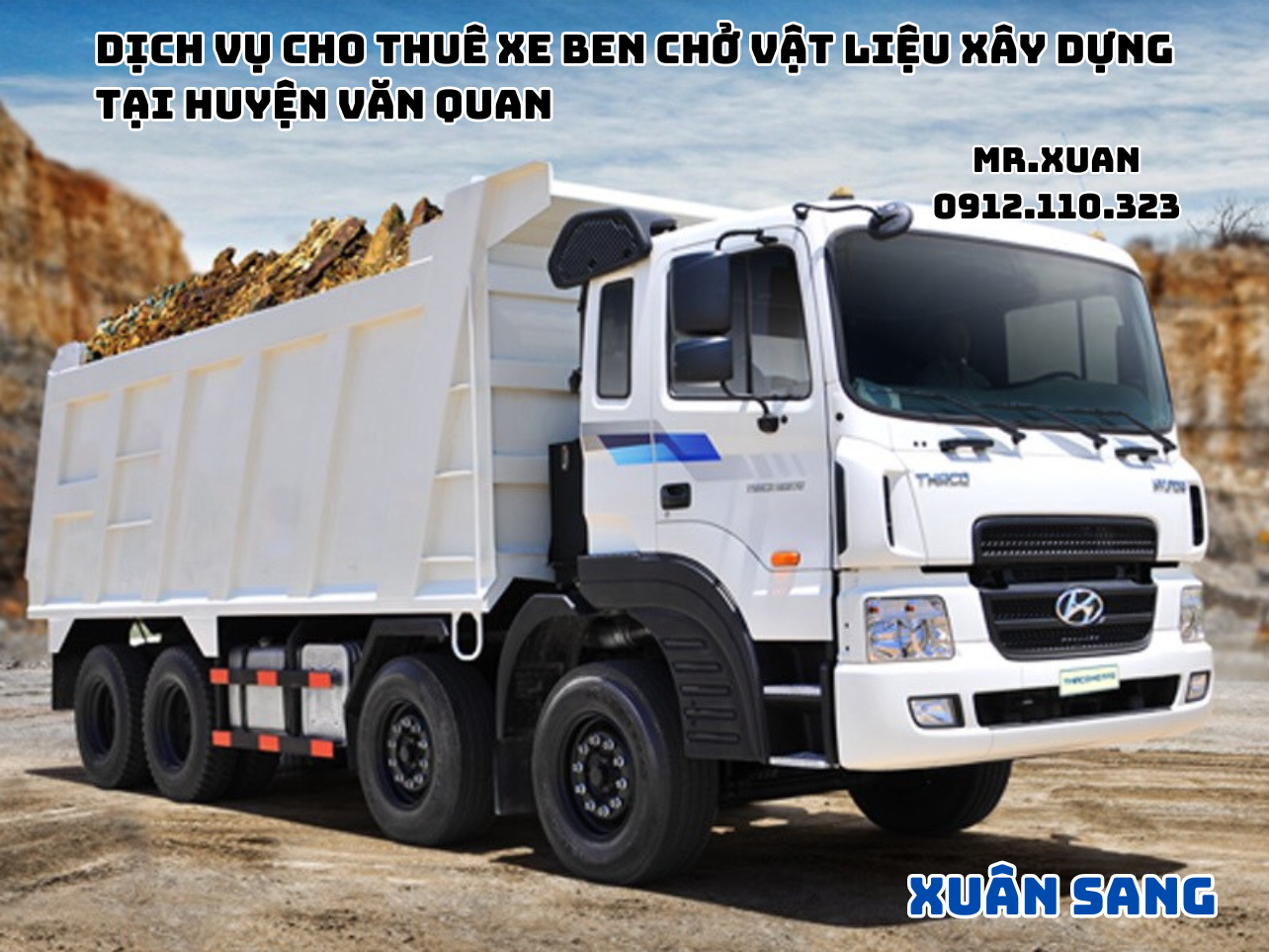 DỊCH VỤ CHO THUÊ XE BEN CHỞ VẬT LIỆU XÂY DỰNG TẠI HUYỆN VĂN QUAN