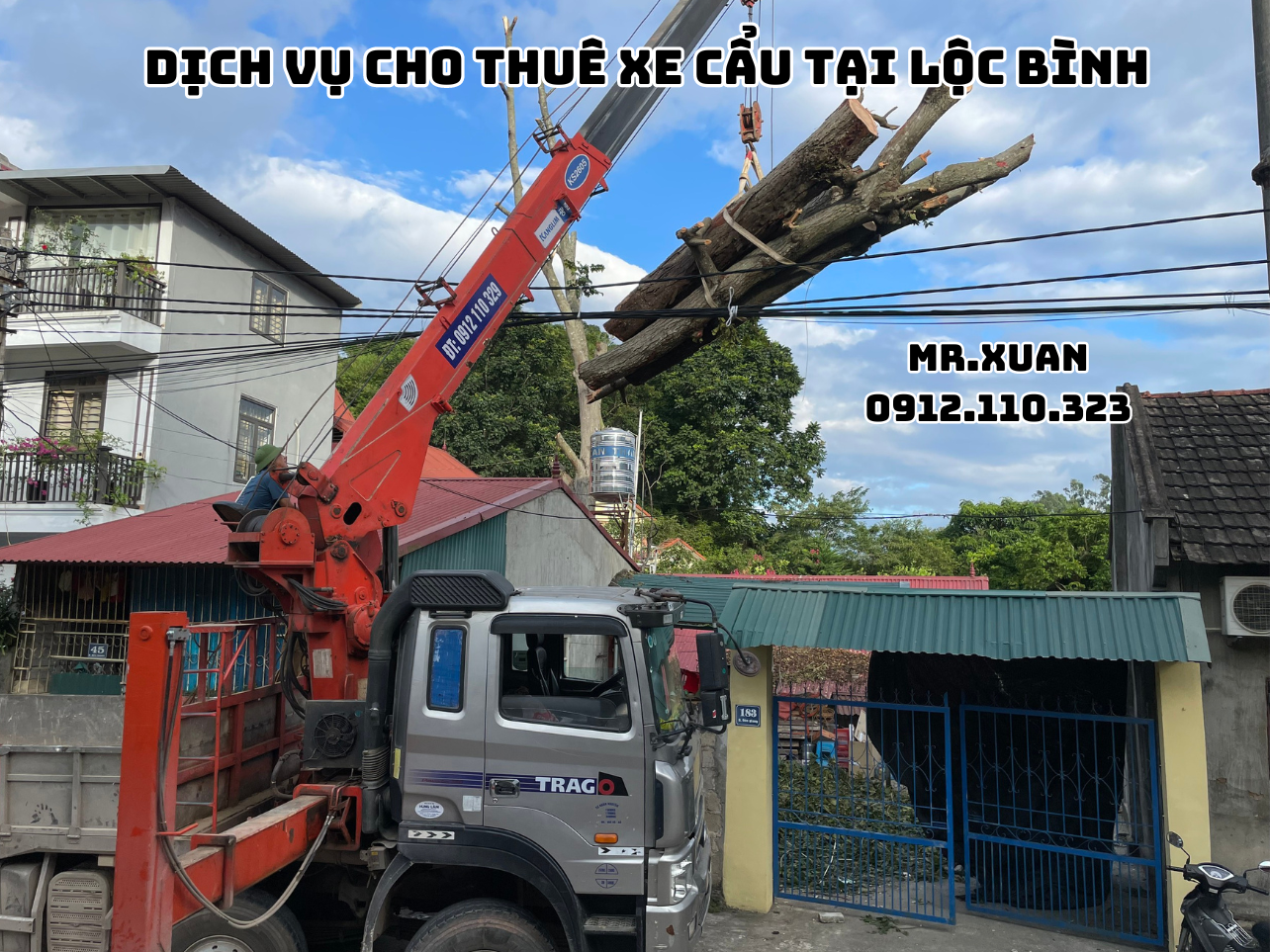 DỊCH VỤ CHO THUÊ XE CẨU TẠI LỘC BÌNH