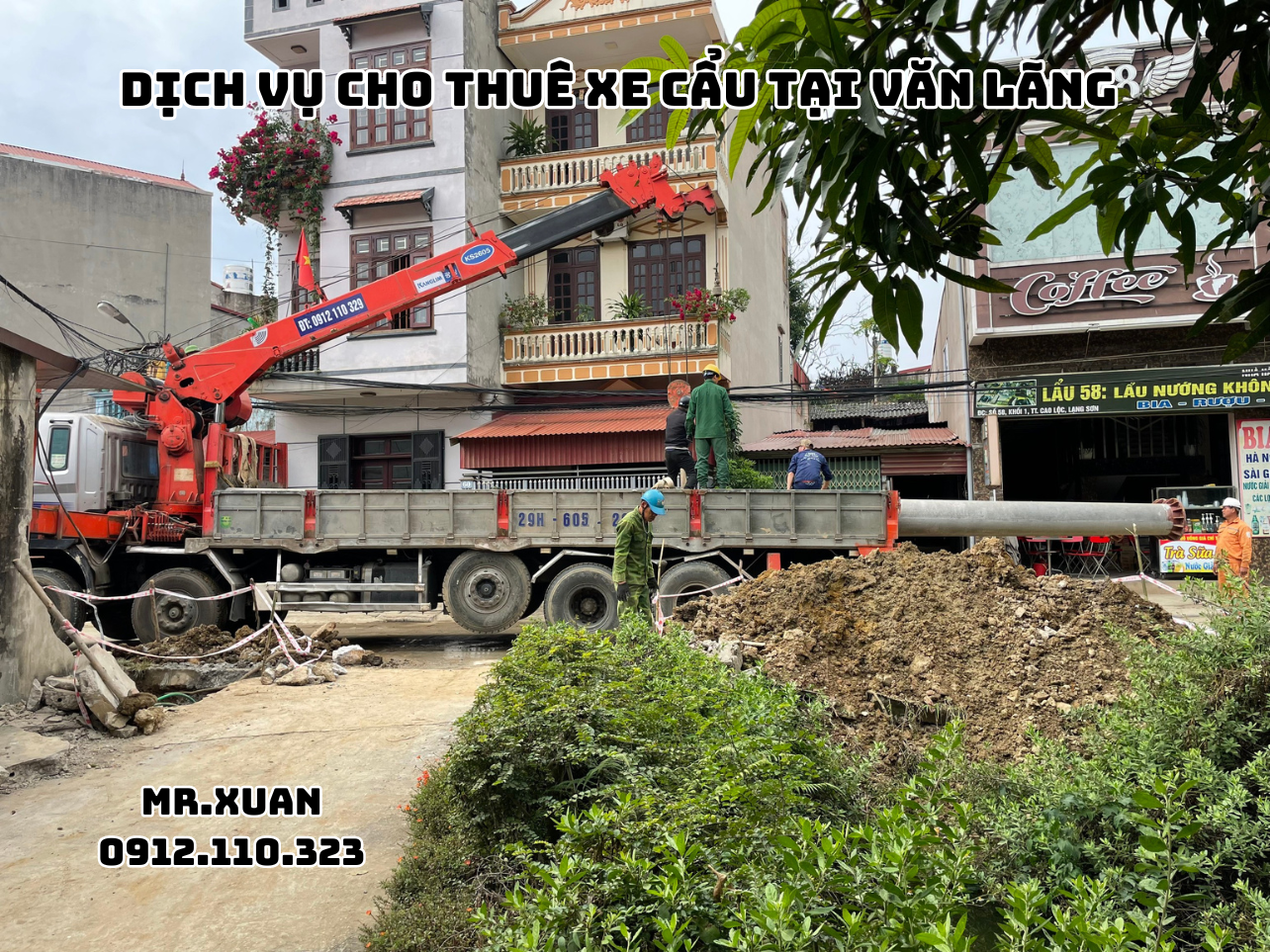 DỊCH VỤ CHO THUÊ XE CẨU TẠI VĂN LÃNG