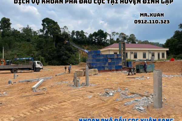 DỊCH VỤ KHOAN PHÁ ĐẦU CỌC TẠI HUYỆN ĐÌNH LẬP