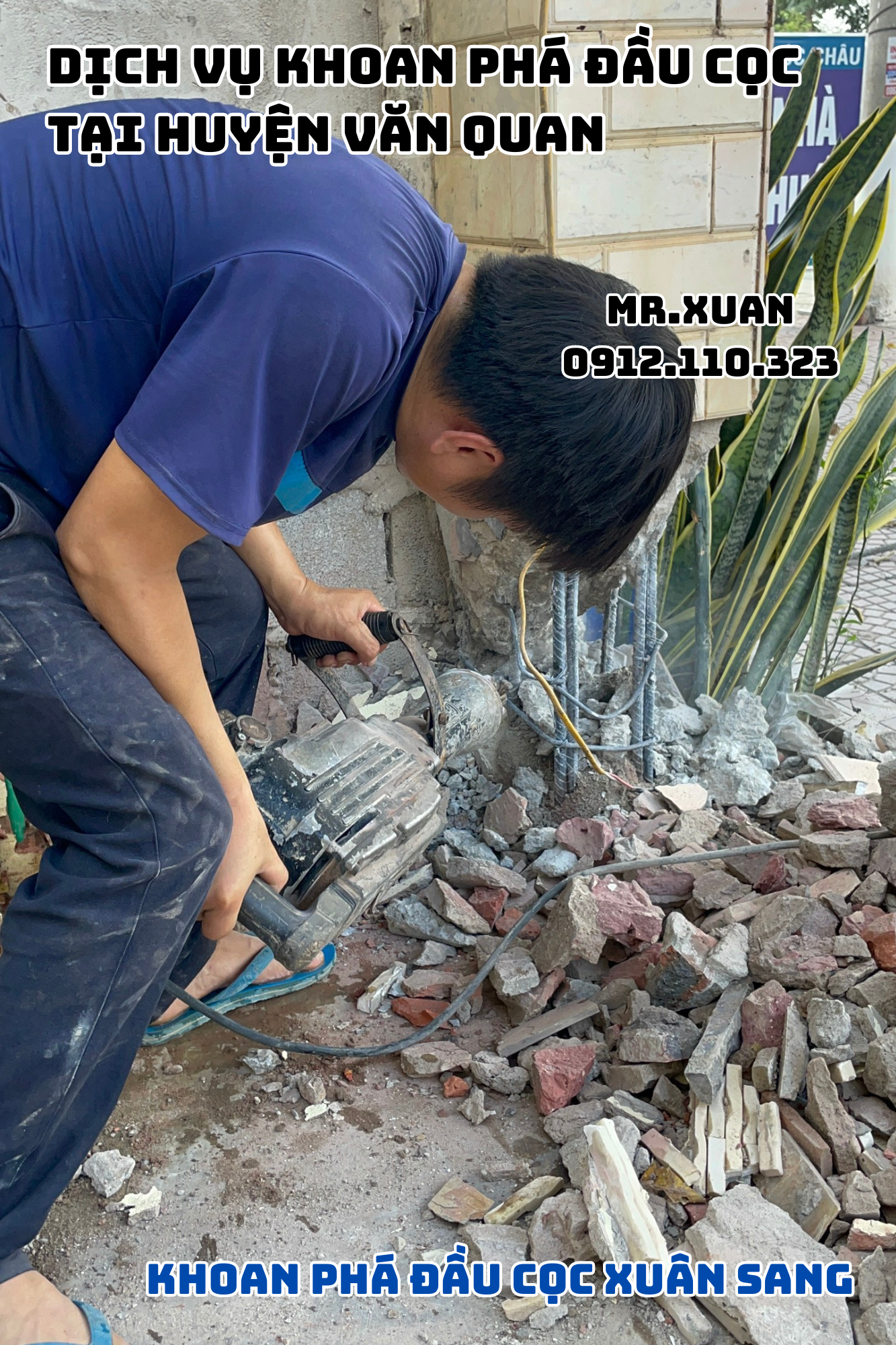 DỊCH VỤ KHOAN PHÁ ĐẦU CỌC TẠI HUYỆN VĂN QUAN