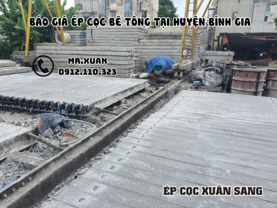BÁO GIÁ ÉP CỌC BÊ TÔNG TẠI HUYỆN BÌNH GIA