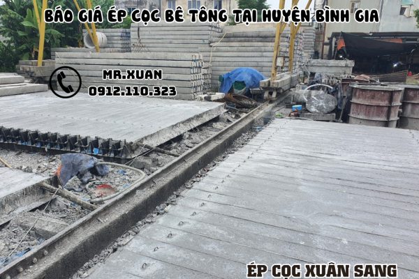 BÁO GIÁ ÉP CỌC BÊ TÔNG TẠI HUYỆN BÌNH GIA