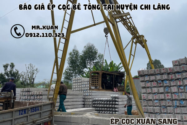 BÁO GIÁ ÉP CỌC BÊ TÔNG TẠI HUYỆN CHI LĂNG