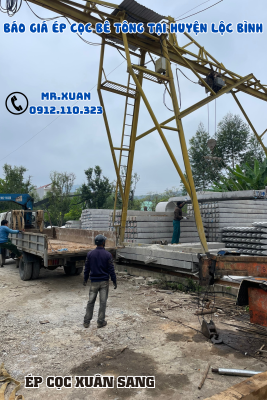 BÁO GIÁ ÉP CỌC BÊ TÔNG TẠI HUYỆN LỘC BÌNH