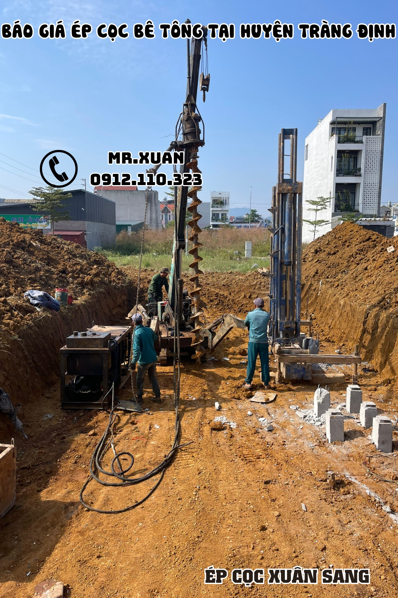 BÁO GIÁ ÉP CỌC BÊ TÔNG TẠI HUYỆN TRÀNG ĐỊNH