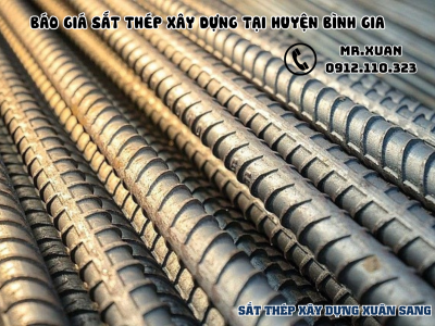 BÁO GIÁ SẮT THÉP XÂY DỰNG TẠI HUYỆN BÌNH GIA