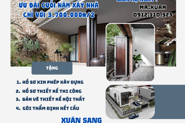ƯU ĐÃI CUỐI NĂM XÂY NHÀ CHỈ VỚI 3.700.000m/2 TẠI THÀNH PHỐ LẠNG SƠN