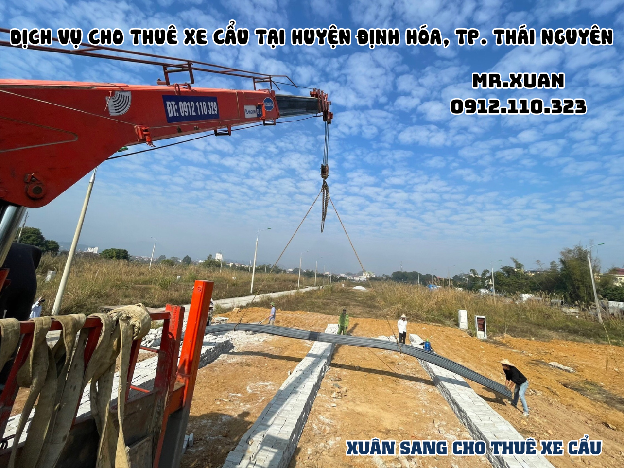 DỊCH VỤ CHO THUÊ XE CẨU TẠI HUYỆN ĐỊNH HÓA, THÀNH PHỐ THÁI NGUYÊN
