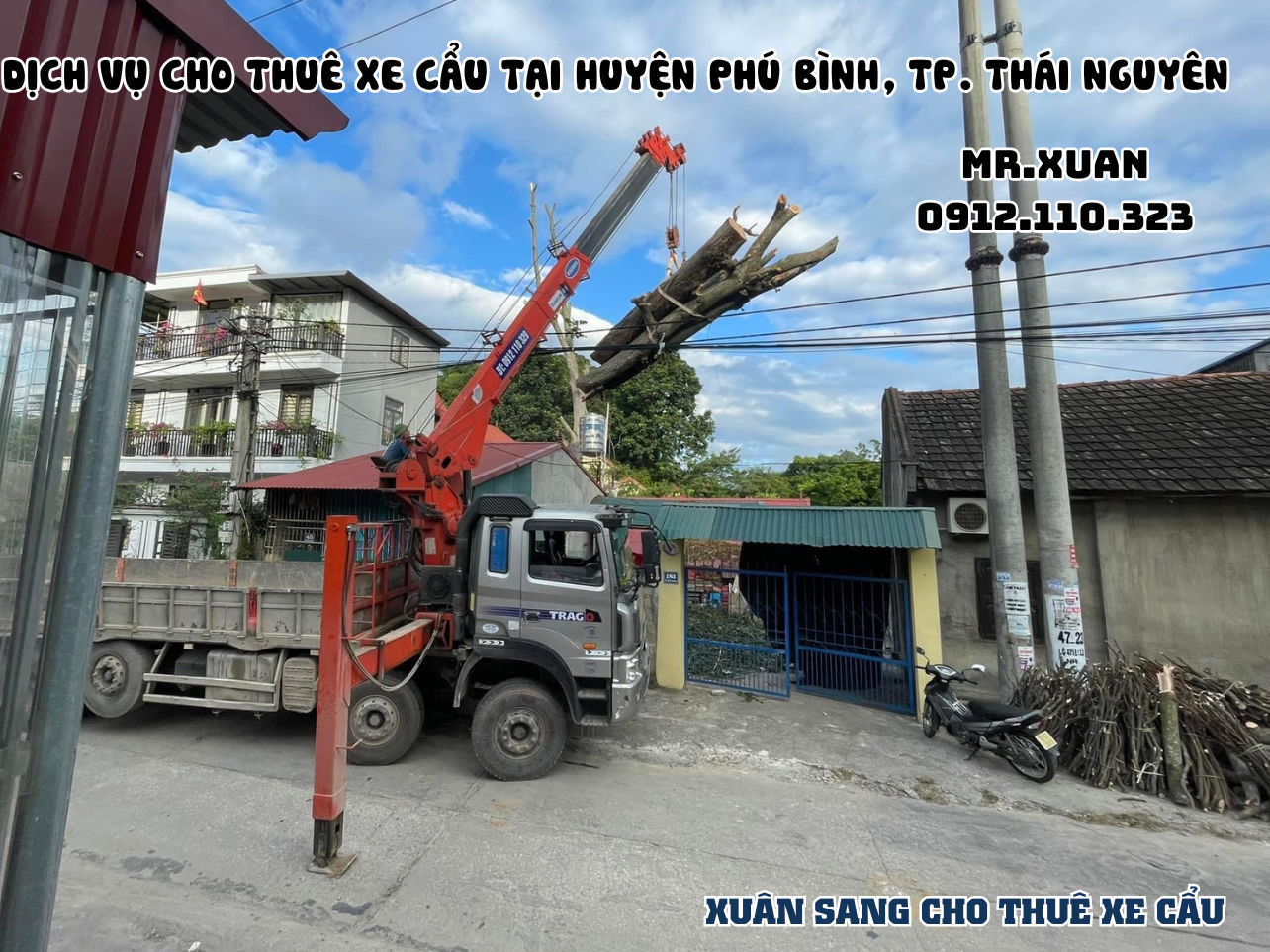 DỊCH VỤ CHO THUÊ XE CẨU TẠI HUYỆN PHÚ BÌNH, THÀNH PHỐ THÁI NGUYÊN
