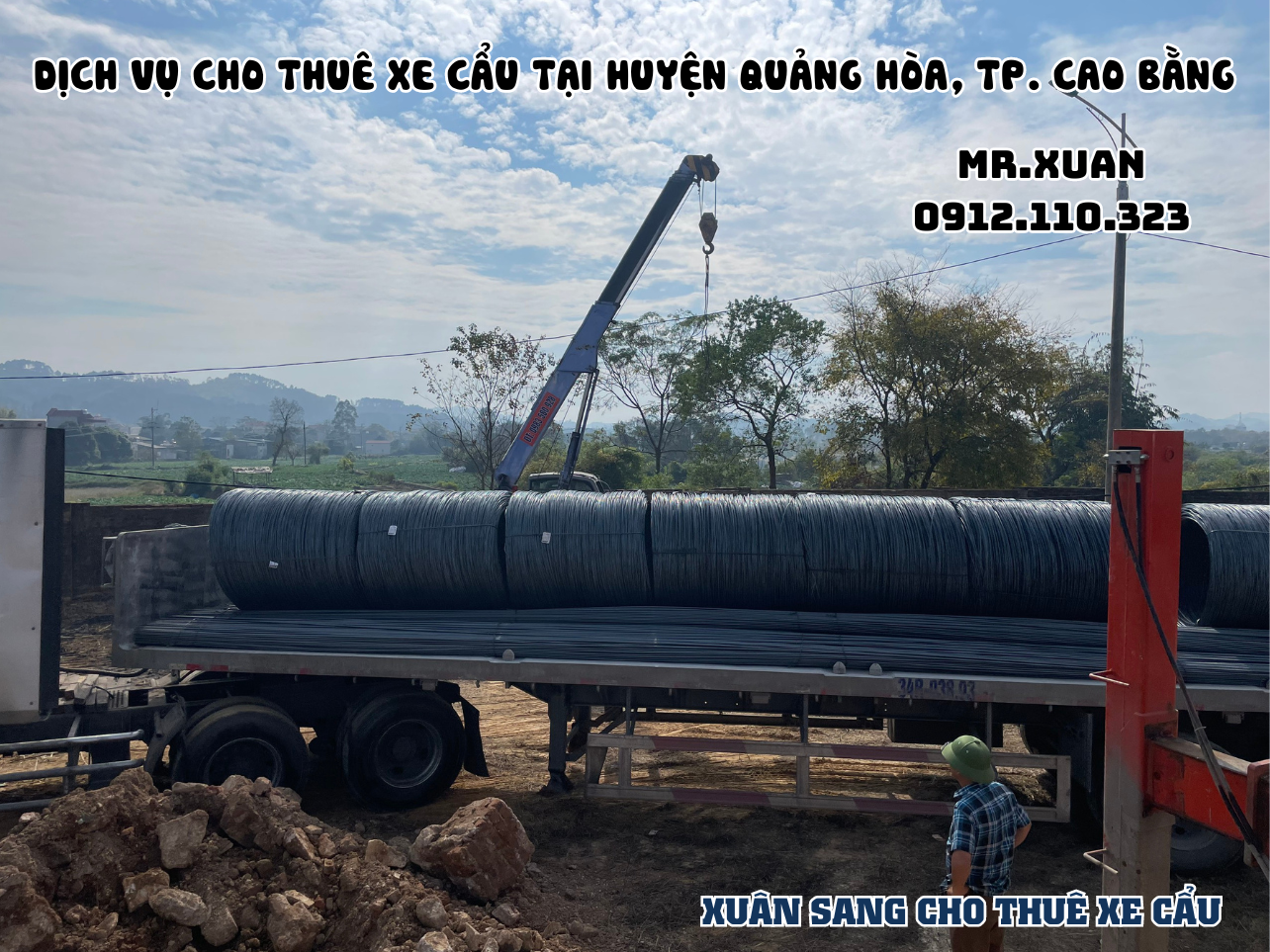 DỊCH VỤ CHO THUÊ XE CẨU TẠI HUYỆN QUẢNG HÒA, THÀNH PHỐ CAO BẰNG