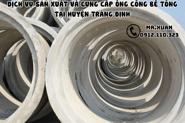 DỊCH VỤ SẢN XUẤT VÀ CUNG CẤP ỐNG CỐNG BÊ TÔNG TẠI HUYỆN TRÀNG ĐỊNH