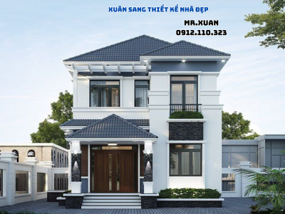 THIẾT KẾ MẪU NHÀ MÁI NHẬT 2 TẦNG