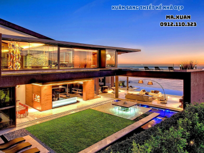 THIẾT KẾ NHÀ BIỆT THỰ RỘNG RÃI