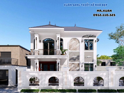 THIẾT KẾ NHÀ BIỆT THỰ TÂN CỔ ĐIỂN