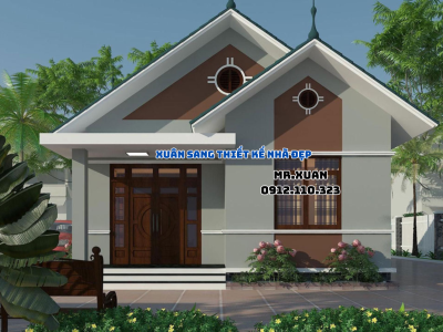 THIẾT KẾ NHÀ CẤP 4 MÁI THÁI