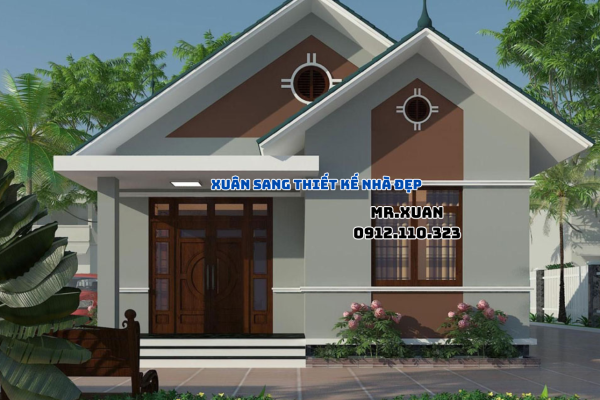 THIẾT KẾ NHÀ CẤP 4 MÁI THÁI