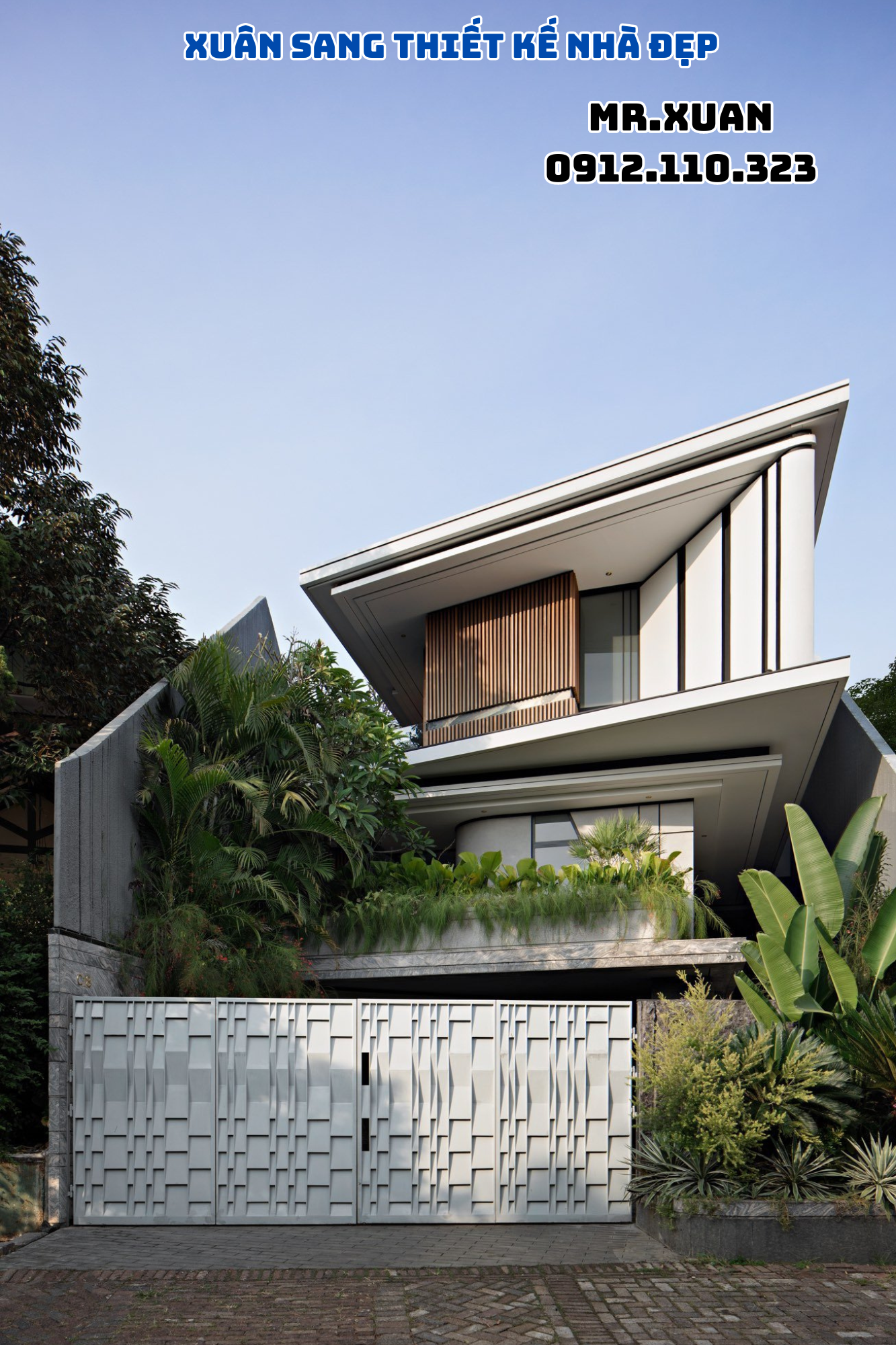 THIẾT KẾ NHÀ HIỆN ĐẠI THEO HƯỚNG NHÌN CHÍNH DIỆN