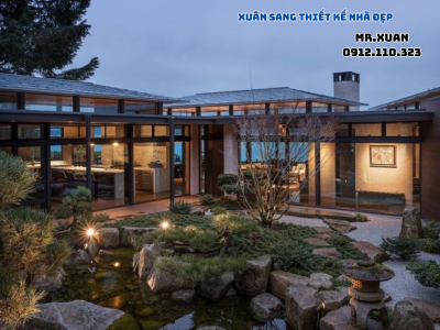 Thiết kế nhà sân vườn phong cách truyền thống của Nhật