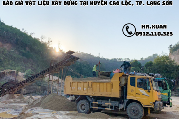 BÁO GIÁ VẬT LIỆU XÂY DỰNG TẠI HUYỆN CAO LỘC, THÀNH PHỐ LẠNG SƠN
